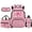 Pink Bow Print, variant on Yuyamidu Camo Pink Bow 4Pcs 17-Inch Kids Backpack Set, with Lunch Bag Pencil Case Water Bottle Sleeve, Large Capacity Bookbag for Girls Teens Daily Travel Use