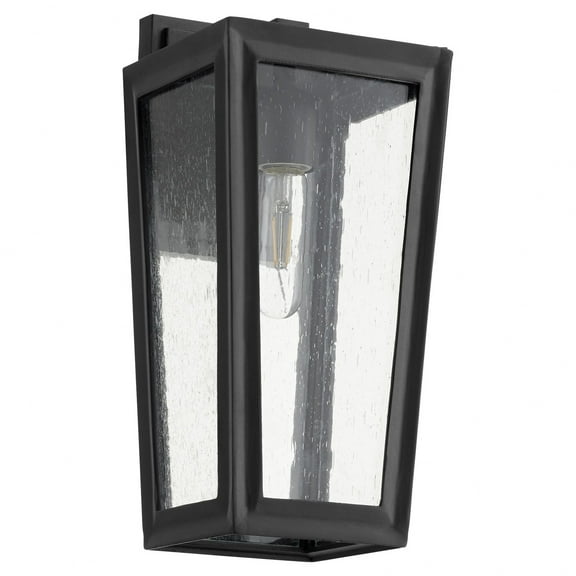 Quorum Lighting Bravo Outdoor Wall Lantern, 1 Light, Noir Finish