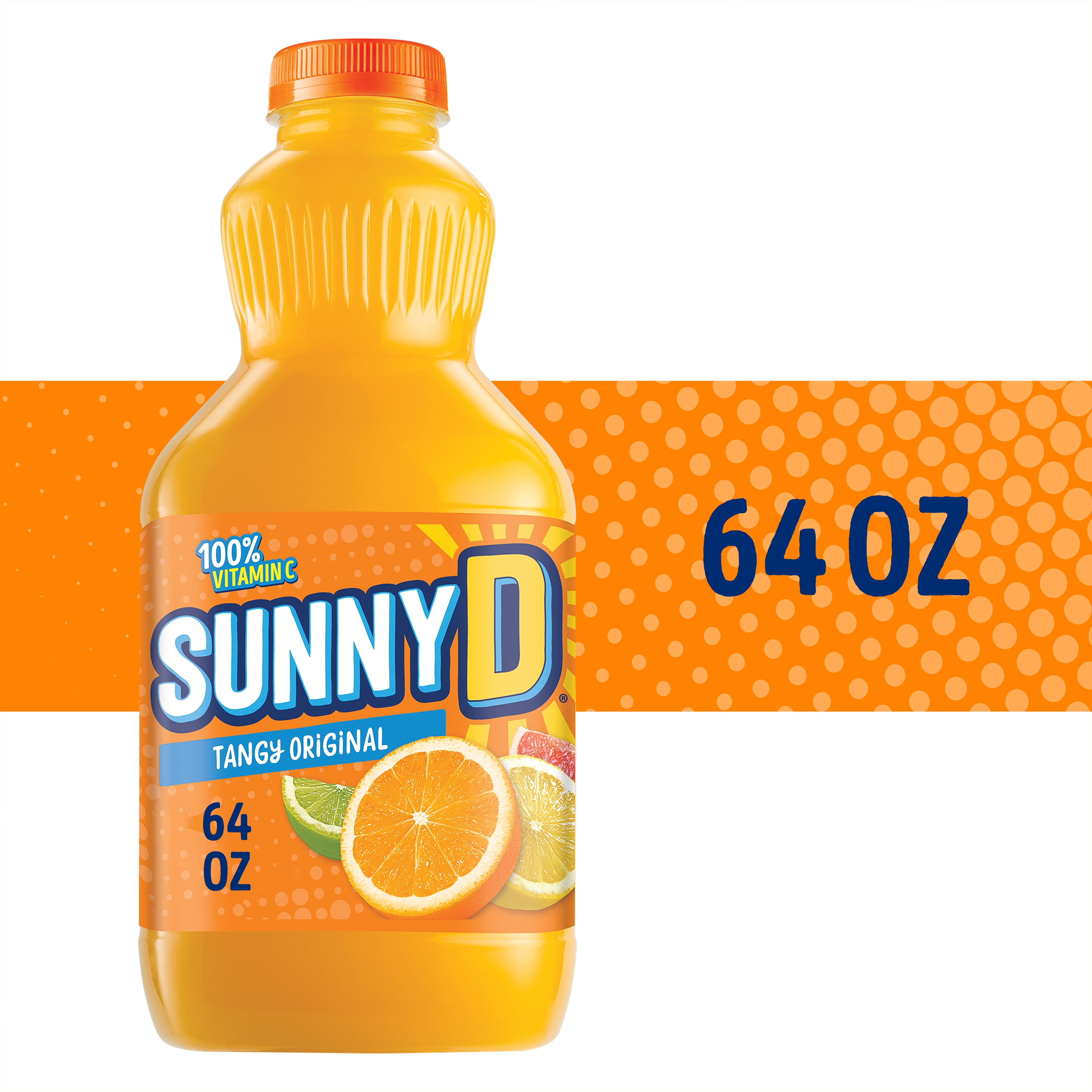 SUNNYD Tangy Original Orange Juice Drink, Half Gallon Bottle