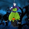 thumbnail image 3 of Espantapájaros colgantes de Halloween Espantapájaros fantasma Jardín de casa en el jardín Patio Decoraciones para fiestas Artículos para fiestas Casa encantada (verde), 3 of 5
