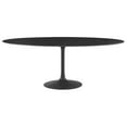 thumbnail image 1 of Modway Lippa Oval Artificial Marble 78" Dining Table in Black Black, 1 of 7