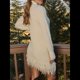 thumbnail image 5 of Vestido Tipo Suéter de Larga para Mujer, Informal, de Punto Acanalado, con Borlas, para Otoño. Albaricoque M, 5 of 8