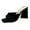 Black, variant on 2024 Women s Chunky Heel Slides Open Toe Square Toe Mules Leopard Print Slip On Backless Daily Dress Shoes Sandals Camouflage