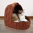 thumbnail image 4 of Cama desmontable para mascotas, colchón para perros, perrera para cachorros, almohadillas para cama de gatos, de lujo marrón Yuyangstore Cama de perro mascota, 4 of 8