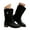 Black, variant on Women's Mid Calf Boots Almond Round Toe Low Heel Comfort Dress Slouchy Booties