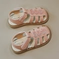 thumbnail image 6 of Eltusu Girls Sandals, Breathable Non-Slip Closed Toe Soft Sole Beach Shoes Pink Size 2 T, 6 of 7