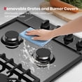 thumbnail image 6 of Gasland Chef 30 in. NG/LPG Convertible Gas Cooktop in Porcelain Enamel with 4 Burners, 6 of 7