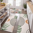 thumbnail image 2 of Orange Boho Geometric and Plant Pattern Kitchen Rugs Sets Of 3,Kitchen Runner Rugs Non Skid Washable,Decorative Kitchen Floor Mats for Kitchen,Sink,Laundry,17"x30"+ 17"x47" + 17"x59", 2 of 6