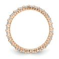 thumbnail image 2 of 14K Rose Gold Ring Band Eternity Diamond Round Polished shared Prong 1ct , Size 6, 2 of 4