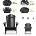 thumbnail image 6 of Ktaxon 2 Pack Patio Wood Adirondack Chair, Garden Chaise Chair Outdoor Folding Chair, Wooden Chair for Patio, Garden, Black, 6 of 8