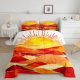thumbnail image 2 of Homewish Cartoon Minimalism Full Size Comforter Sets for Kids, Sun Sea Wave Bedding Comforter Set, Polka Dots Reversible 3 Pieces, 1 Comforter and 2 Pillowcases, 2 of 6