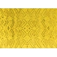 thumbnail image 1 of Ahgly Company Machine Washable Indoor Rectangle Solid Yellow Modern Area Rugs, 2' x 5', 1 of 4