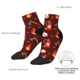 thumbnail image 6 of Rateoe Fire Extinguisher Pattern Quarter Crew Socks,Toe Seamed Ankle Socks,Cotton Cushioned Breathable Athletic Crew Sports Socks, 6 of 7
