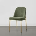 thumbnail image 4 of CHITA Modern Dining Chairs Set of 3 Metal Legs Dining Chair, Fabric in Green, 4 of 8