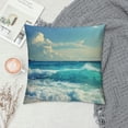 thumbnail image 2 of Orinice Waves Island Graphic Decorative Pillow Cover for Home Couch Living Room Bed Sofa 20x20in, 2 of 5