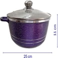thumbnail image 4 of Batería De Cocina CHIC FLIC Recubrimiento De Granito 10 Pz 5 Ollas Y 5 Tapas Morada De Aluminio, 4 of 6