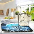 thumbnail image 5 of Wolf Dream Catcher Dish Drying Mat for Kitchen Counter, Ultra Absorbent Reversible Microfiber Dishes Drying Rack Pad Heat-resistant Mats 16x18in Home Decor, 5 of 7