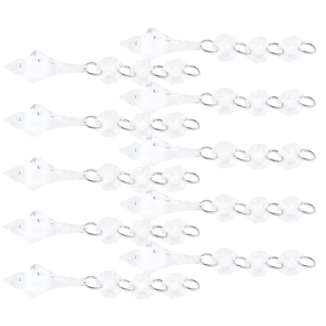 10 Uds. Colgante de cristal, Material acrílico cónico, adorno de cuentas irregulares, decoración de lámpara DIY