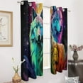 thumbnail image 2 of Colorful Wolf Modern Window for Living Room Curtains for Child Bedroom Kitchen Decor Blinds Drapes, 2 of 7