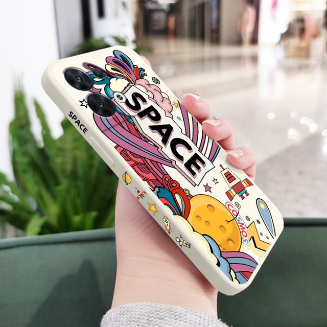 Funda De Teléfono Cool Universe Para OPPO Reno 8Z 8 Pro 8T T Z 7Z 6 5 5G 4G Con Patrón Lateral De Silicona Líquida