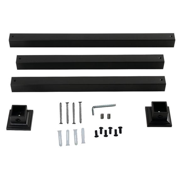 Kingston Brass VPB3322SQ0H Pieds d'Évier de Console Monarch Support Mural, Noir Mat