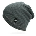 thumbnail image 2 of WTXUE Baseball Hats, Womens and Mens Diamond Check Sweater Cap Men's Cycling Soft Knit Cap, Grey, 2 of 5