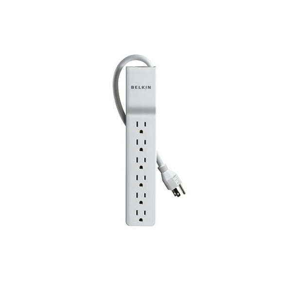 Belkin Home/Office Surge Protector - Surge protector - output connectors: 6 - white