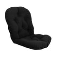 thumbnail image 1 of Solid Outdoor Polyester Rocker Cushion, 48" x 24", Rattan Wicker Rocking Cushion Black (Only Cushion No Chair), 1 of 7