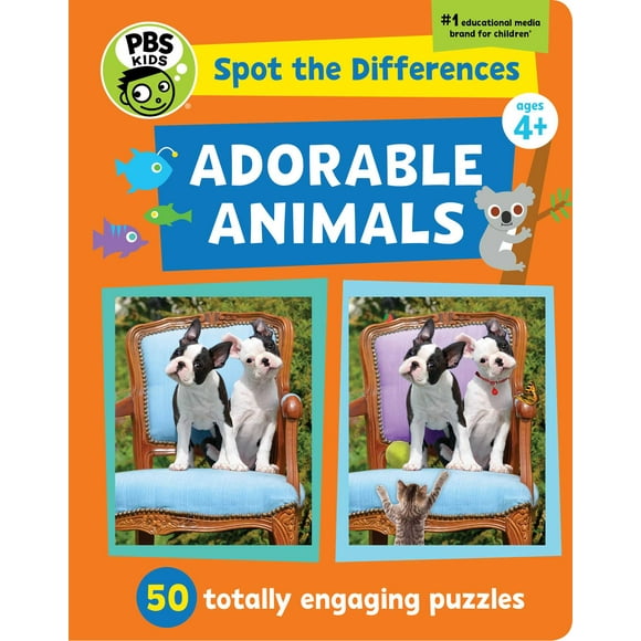 PBS Kids: Spot the Differences: Adorable Animals! : 50 Totally Engaging Puzzles! (Series #1) (Hardcover)