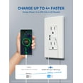 thumbnail image 6 of Hyper Tough 15A/30W Dual USB Types A & C Fast Charging Wall Outlet, Tamper Resistant , Wall Plate Included, White, 6 of 8