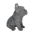 thumbnail image 4 of Statue d'Animal de Décoration de Jardin Bleue French Bulldog Chiot Statue Assise, 4 of 5