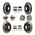 thumbnail image 1 of Transit Auto Front Rear Wheel Hub Bearing Assembly Coated Disc Brake Rotor and Ceramic Pad Kit (10Pc) for Car 2008-2011 2013 Mitsubishi Outlander FWD with 3.0L Without 7 Passenger Seating - KBB-107547, 1 of 10