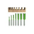 thumbnail image 1 of Broca de enrutador Broca de enrutador recta para 7 piezas Vástago de 6 mm Madera recta Carburo de tungsteno Herramienta recta para carpintería Enrutador de madera de flauta doble única 3 Mm 4 Mm 5 Mm, 1 of 5