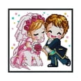 thumbnail image 2 of Punto de cruz 14CT dibujos animados amor impreso DIY bordado Kits hecho a mano costura FLhrweasw Nuevo, 2 of 9
