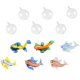 thumbnail image 2 of 6 piezas de bola flotante para acuario, decoración de pecera, figura de pez de vidrio soplado, 2 of 6