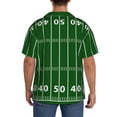 thumbnail image 3 of Yiaed American Football Field1 Print Mens Casual Wrinkle Free Shirts Short Sleeve Button Down Summer Stretch Dress Shirt-4X-Large, 3 of 5