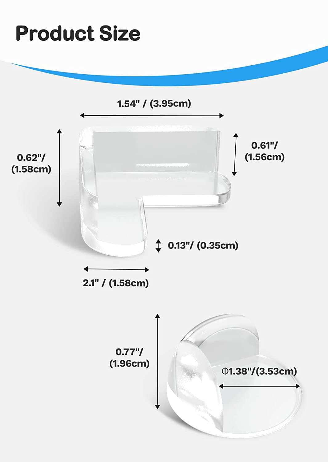 Table Corner Protectors Baby Proof,(8 Pack) L Shaped Clear Corner  Protectors for Furniture, xuenair Rubber Baby Proofing Glass Table Corner  Guards