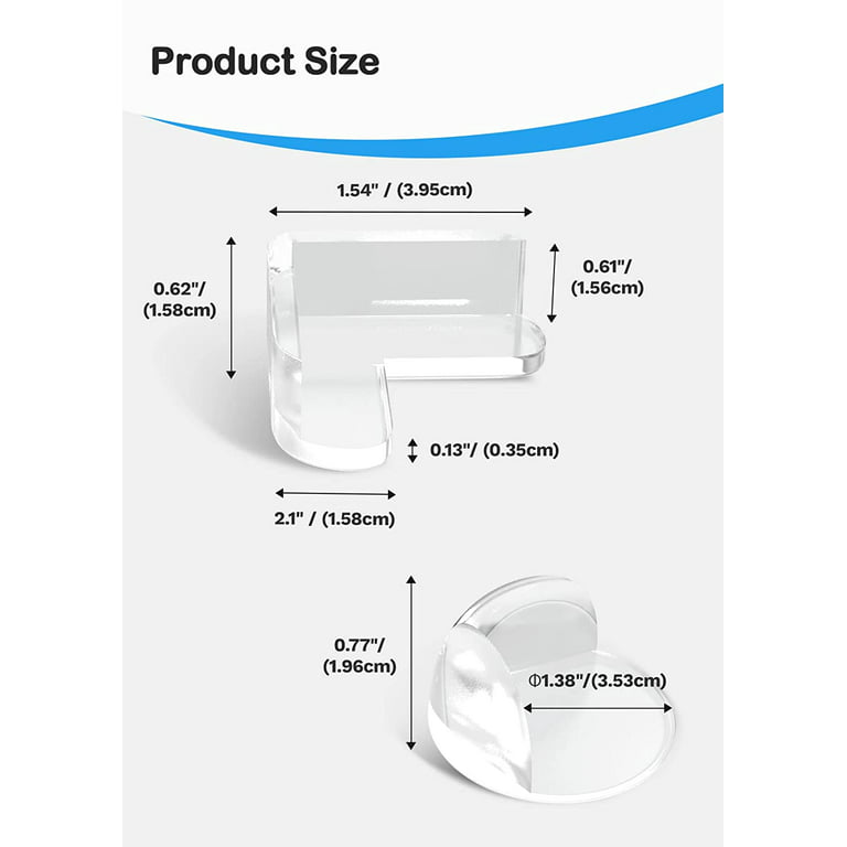 16 Pack Corner Protector Baby, Table Corner Protectors for Baby, Baby Proof  Corners and Edges, Furniture Corner Guard & Edge Safety Bumpers, Clear and