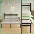 thumbnail image 4 of Napcenter 12 inch King Size Bed Frame with Headboard and Footboard, Metal Platform No Box Spring Needed, Easy Assembly, Black, 4 of 9