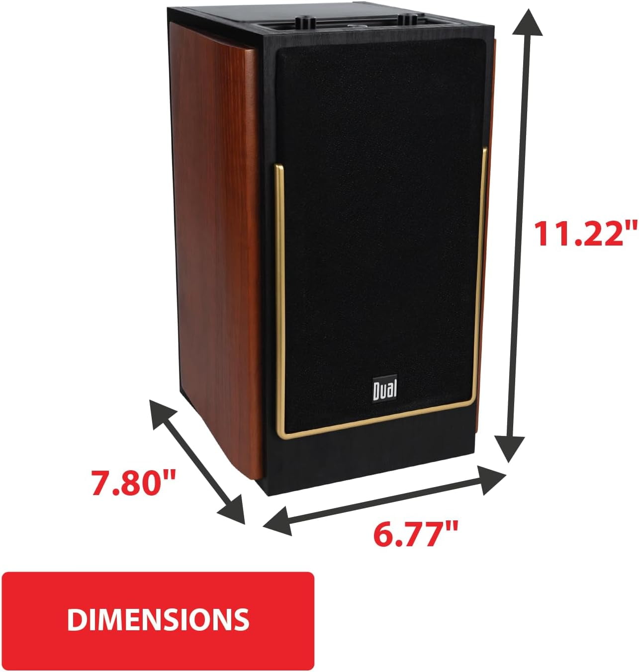Dual LUHSL20B Bluetooth Bookshelf Speakers Pair | 100W | With Remote