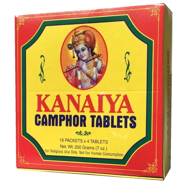 Tabletas de alcanfor Kanaiya 200 g - 64 tabletas (16 bloques de 4)