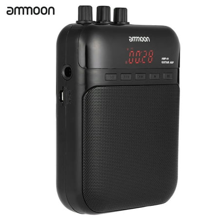 ammoon AMP -01 5W Guitar Amp Recorder Speaker TF Card Slot Compact Portable (Best 5w Tube Amp)