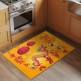 thumbnail image 3 of Happy New Year 2'x3' Washable Rug, Red Yellow Dragon Dance Non-Slip Soft Doormat Area Rugs for Entrance Bathroom Bedsides, StainResistant Carpet for Kitchen Bedroom, Entryway Floor Mat, 3 of 9
