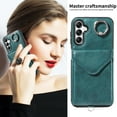 thumbnail image 4 of Allytech Galaxy A14 5G Case Wallet with Cards Holder & Detachable Shoulder Strap, Ring Holder Kickstand Vintage PU Leather Shockproof Wallet Case Cover for Samsung Galaxy A14 5G - Green, 4 of 14