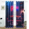 thumbnail image 2 of Game Room Blackout Cutrains Original Design Summer Thermal Insulated Curtain for Home, Living Room, Bedroom, Offices, Kitchen 72 x 55 Inch x 2 Panels, 2 of 4
