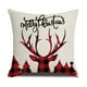 thumbnail image 4 of fundas de almohada de Navidad , funda de almohada de lino rústico para festividades,rojo y blanco, para sofá, sillón, decoración de Navidad(B)(4 piezas), 4 of 5