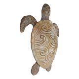 Swirl Turtle Shell Marine Life Sand Colored Sea Turtle With Ocean Wave Swirls Shell Wall ...