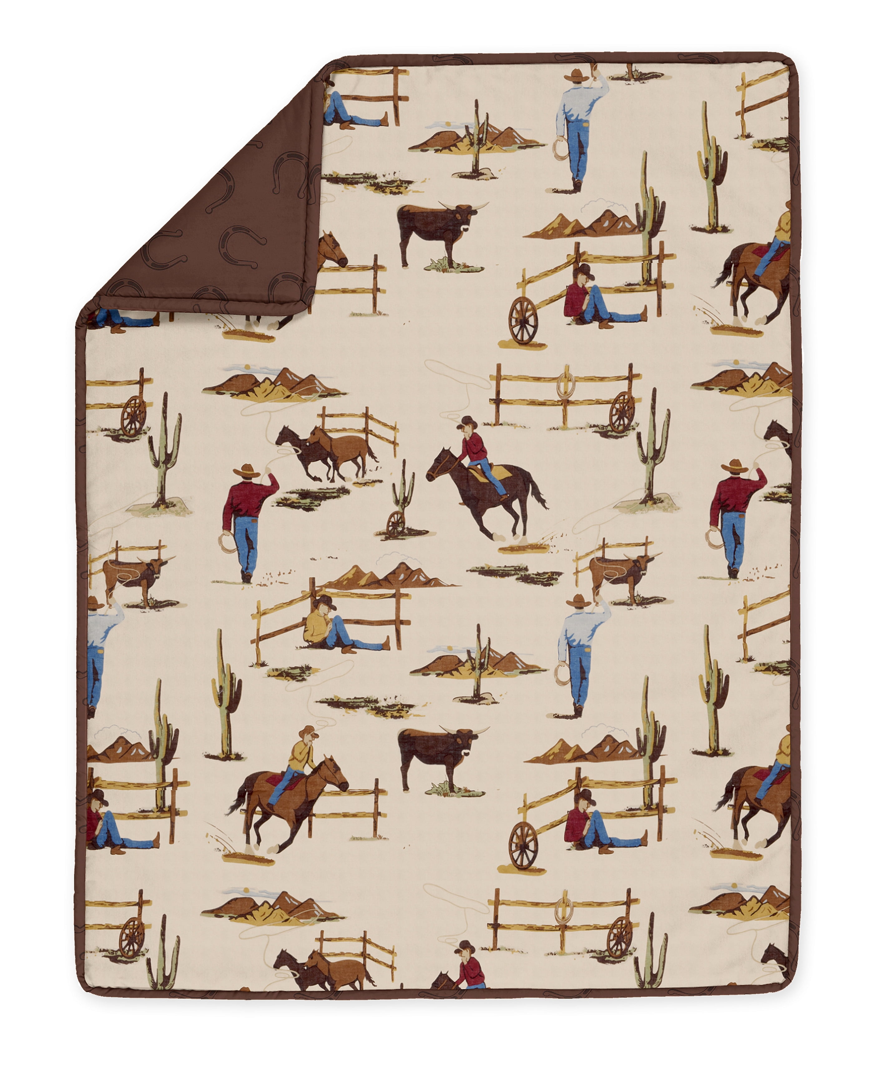 Sweet Jojo Designs Wild West Cowboy Multicolor 3 Piece Mini Crib Bedding Set