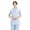 Blue, variant on Womens Notch Lapel Short Sleeve Polyester Nurse Tunic Top Button Front Multi Pocket Opaque Three Color Work Uniform Durable Easy Care Clinic Tunic 1 Count S-XXXL Plus Size Friendly