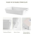 thumbnail image 3 of Oven Casserole Dish, Porcelain Bakeware 4-Piece Set, Rectangular Lasagna Pan with Handle for Baking Cake Kitchen (9.4"/11.1"/12.2"/14.7"),, 3 of 8